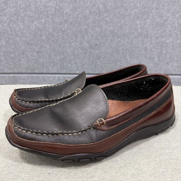 Allen Edmonds Other - Allen Edmonds Size 10 M Black Brown Boulder Venetian Driving Moccasin Loafers